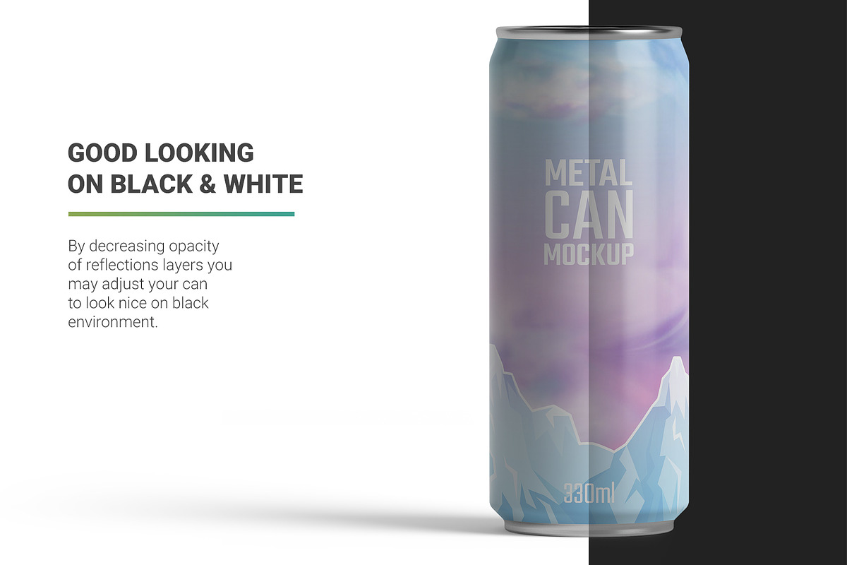 330ml Sleek Can Mockup, a Packaging Mockup by AY Mock-Ups (Photo 7 of 9)