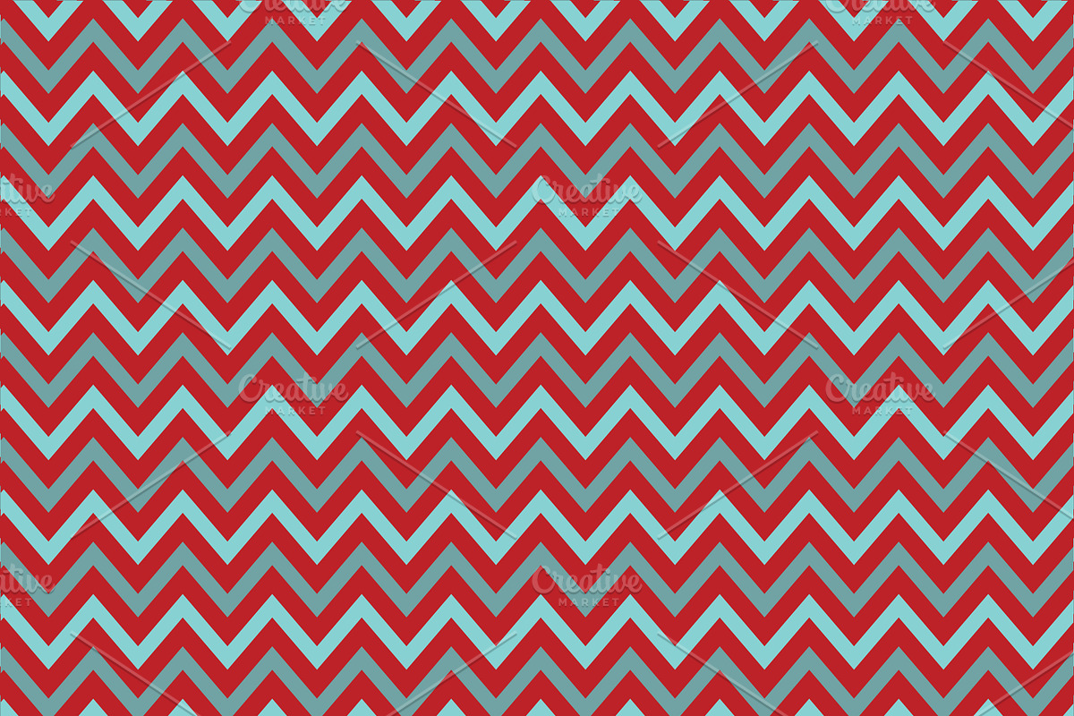 Aqua Red Chevron, Argyle & Polka Dot preview 2