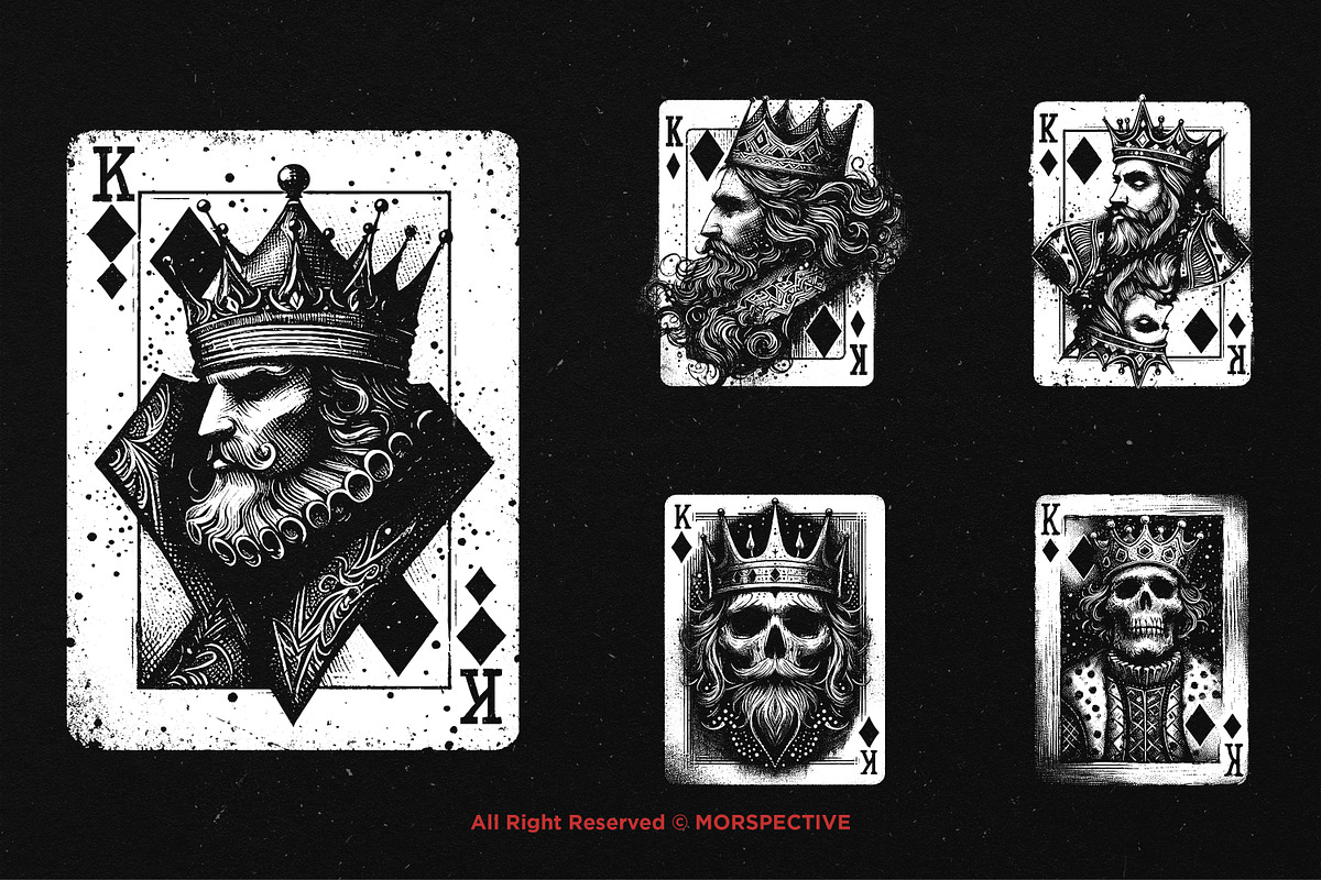 10 Bundle Dark Art Diamond Card King, an Illustration by Morspective (Photo 3 of 7)