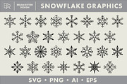 Snowflake Graphics, an Object Graphic by Brian Ritter Design (Thumbnail 1 of 2)
