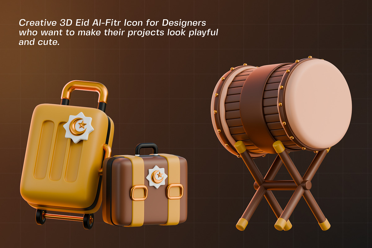 Eid Al-Fitr 3D Illustration Pack, an Object 3D Model by Tempcraft (Photo 2 of 5)