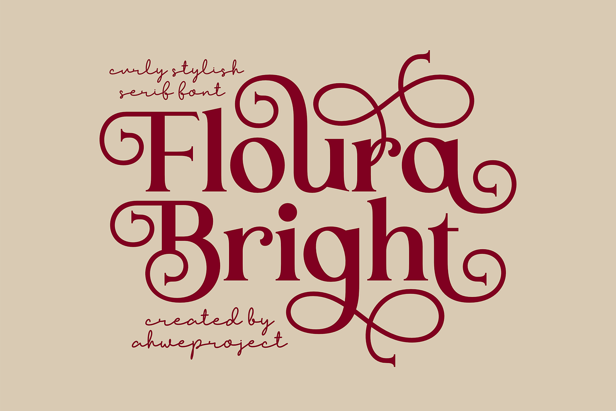 Floura Bright, a Serif Font by ahweproject (Photo 1 of 10)
