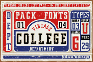 Vintage College Font