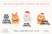 Cute dog stickers. Puppy Christmas, an Object Graphic by Let's Art (Thumbnail 9 of 24)