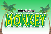Monkey - Cartoon Font Types, a Font by KiddoGlyphs Studio (Thumbnail 1 of 4)