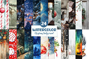 Watercolor Background Christmas Png, an Illustration by CreationArt (Thumbnail 1 of 5)