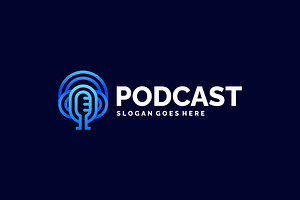 Modern Line Art Podcast Colorful, a Branding & Logo Template by Artnivora.Std