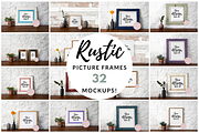 Rustic Picture Frame Mockup Bundle, a Product Mockup by wings of design (Thumbnail 1 of 9)