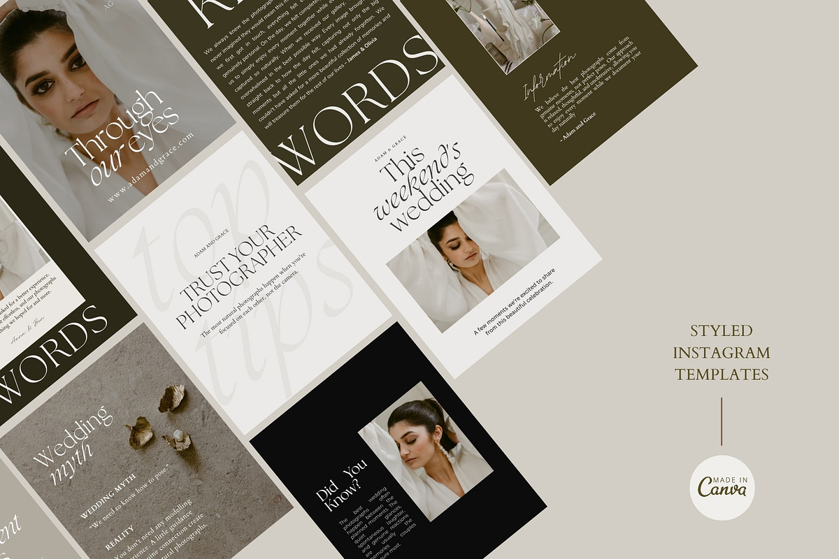 60 Instagram Templates | Canva Set, a Social Media Template by Adam and Grace (Photo 5 of 23)
