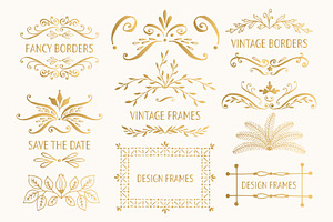 400 Golden Designs Eps & Png