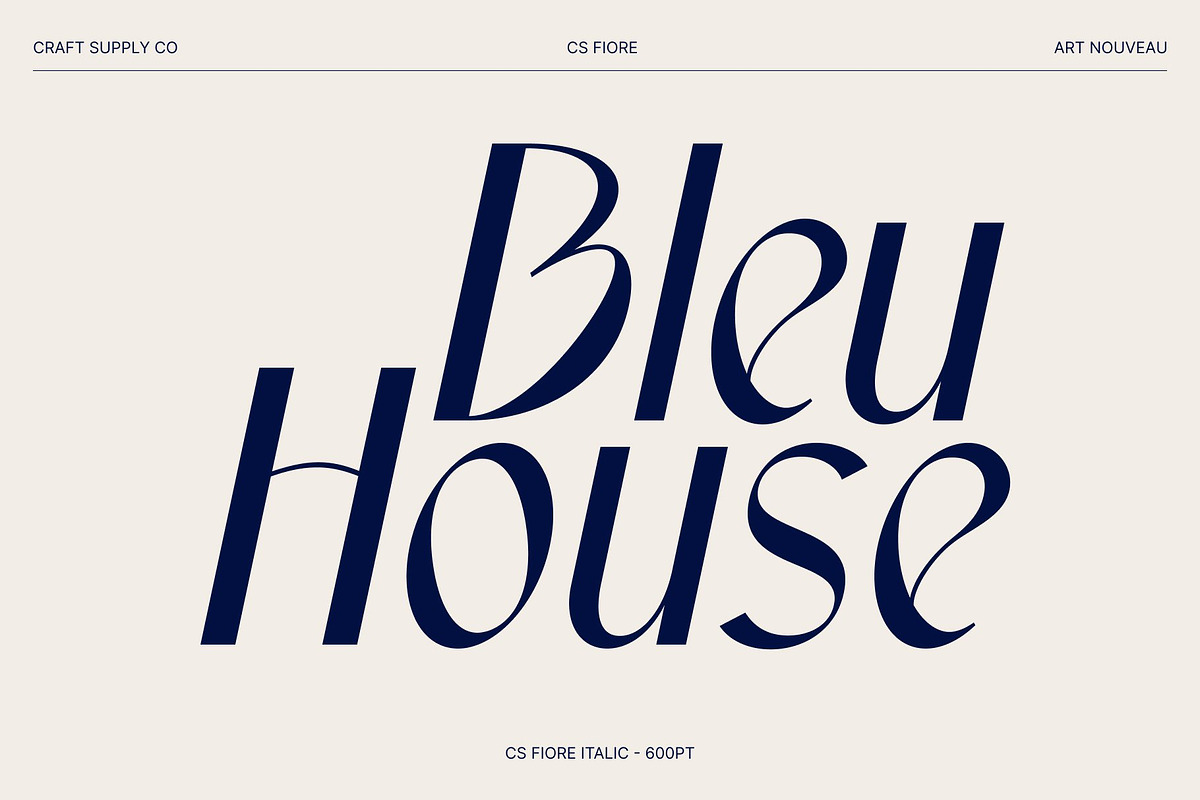 CS Fiore – Art Nouveau Font, a Sans Serif Font by Craft Supply Co. (Photo 2 of 8)