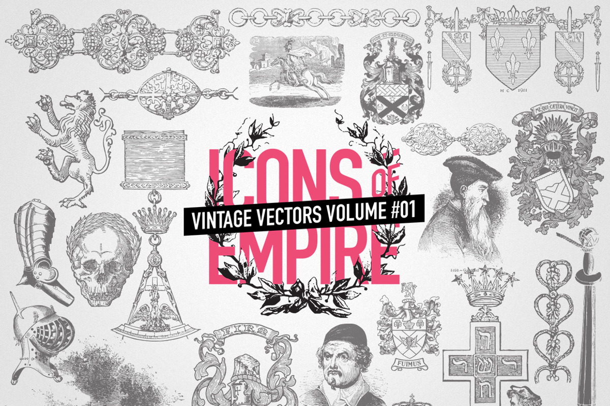 50 Vintage Imperial Illustrations, an Illustration by Yes! Creative (Photo 1 of 6)