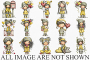 Whimsical Valentine Elf Clipart, an Illustration by Canvas Craft (Thumbnail 3 of 6)