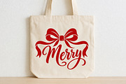Merry Christmas Bow PNG, an Object Graphic by CraftArtStudio (Thumbnail 2 of 4)