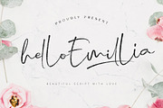Hello Emillia Script, a Script Font by Rochart (Thumbnail 12 of 12)