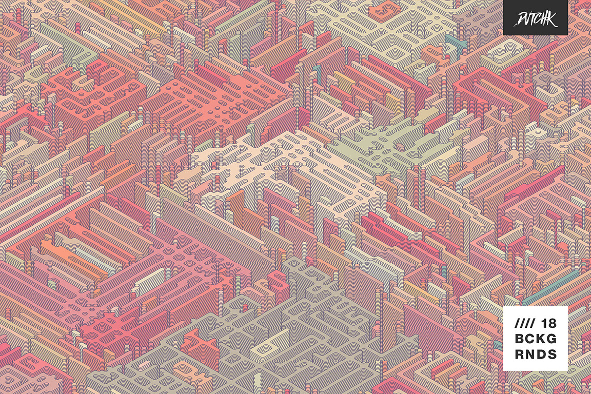 Isometric Vector | Rounded Shapes, a Background Graphic by dvtchk (Photo 9 of 12)
