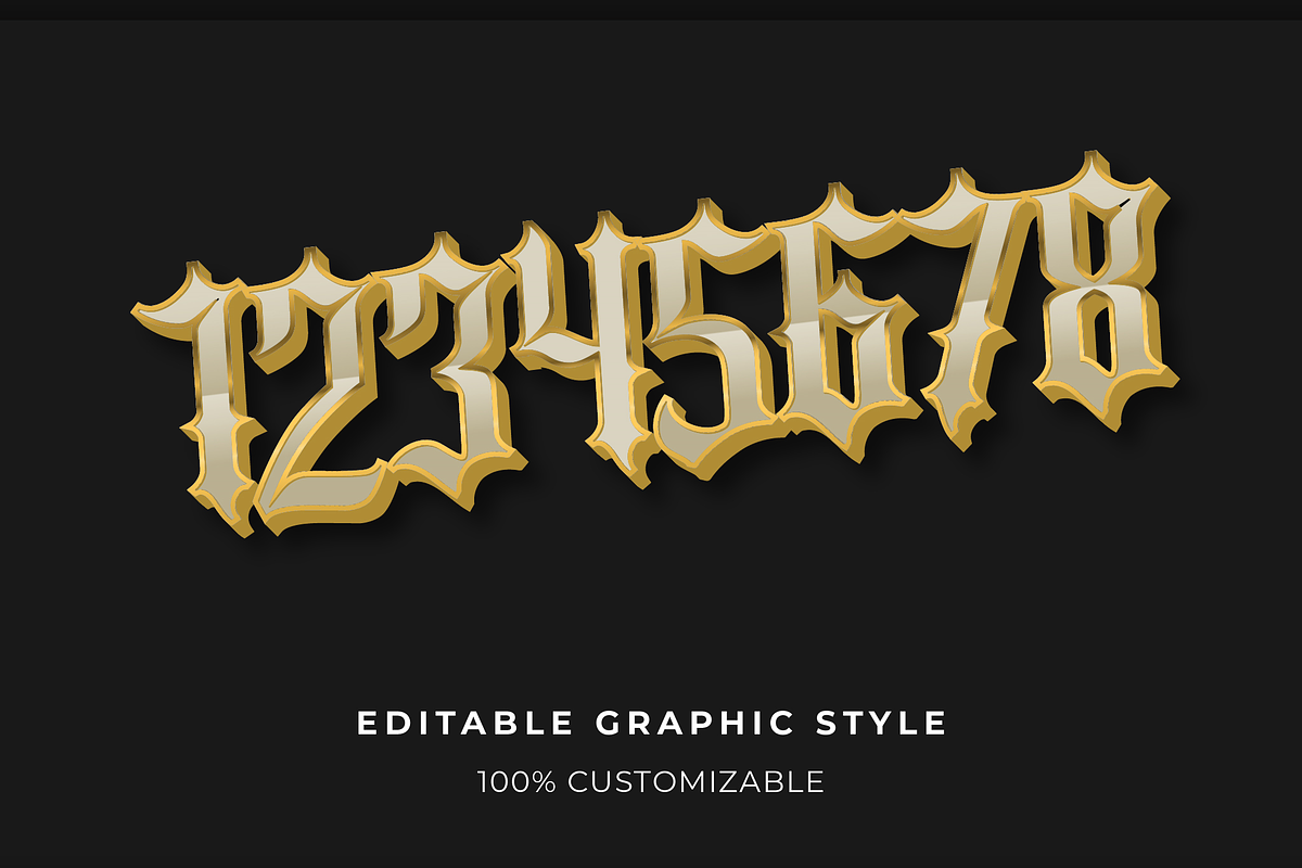 Golden Blackletter Text Effect preview 2