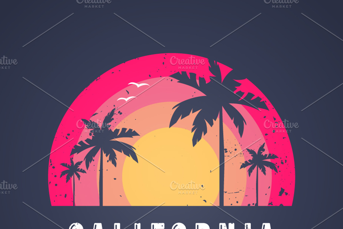 Retro California Surf Session, a Seasonal Illustration by Black White Mouse Design (Photo 2 of 2)