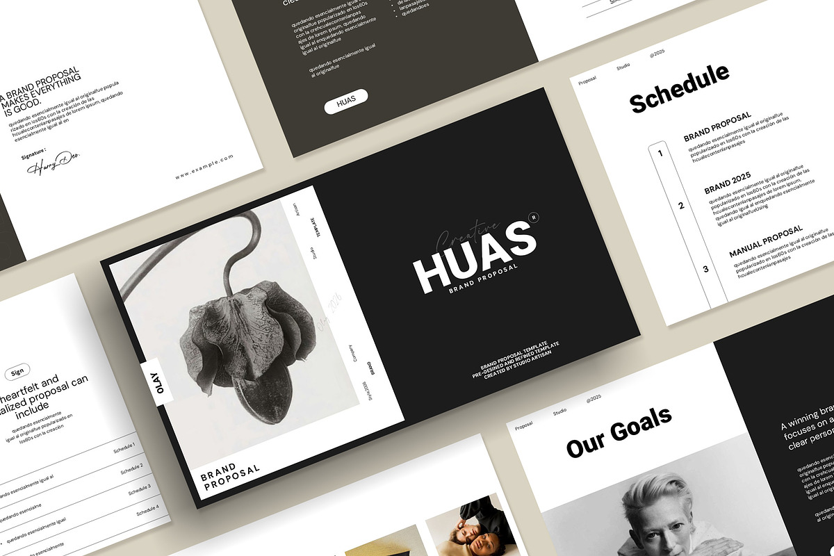 Huas Brand Proposal Presentation, a Presentation Template by Studio Artisan (Photo 2 of 12)