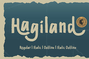 Hagiland - Rugged Retro Font