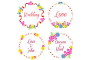 33 Flower Wreath Vector Collection, a Graphic by Propylparaben (Thumbnail 9 of 14)