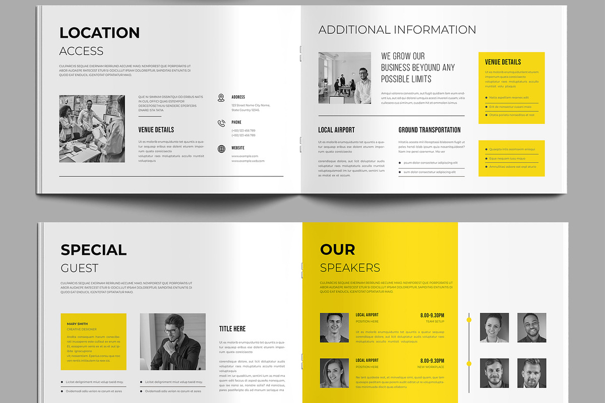 Conference Agenda Template, a Brochure Template by MightyDesign (Photo 4 of 8)