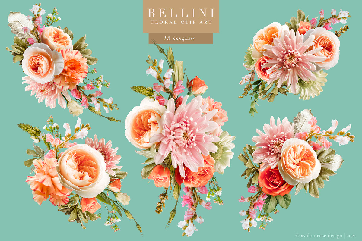 Bellini Floral Clip Art Collection, an Object Graphic by Eclectic Anthology (Photo 11 of 17)