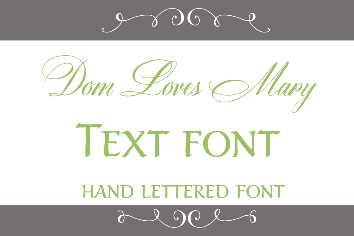 Sale-Dom Loves Mary Text Font