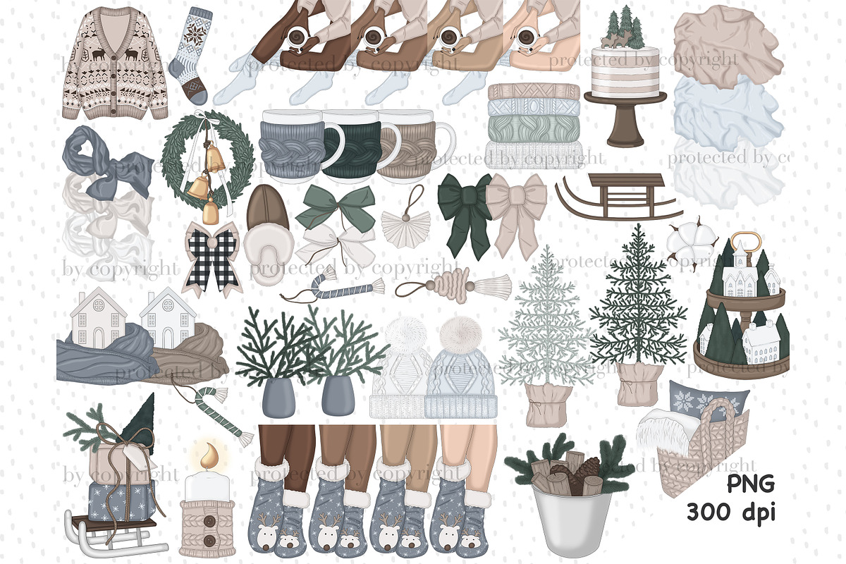 Warm Clipart, an Illustration by GlamArtZhanna (Photo 2 of 3)