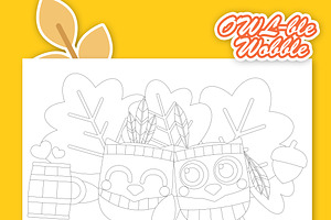 OWL-ble Gobble Coloring Pages