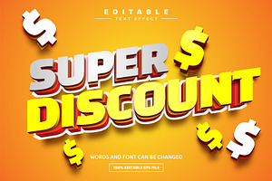 Super Discount Editable Text Effect