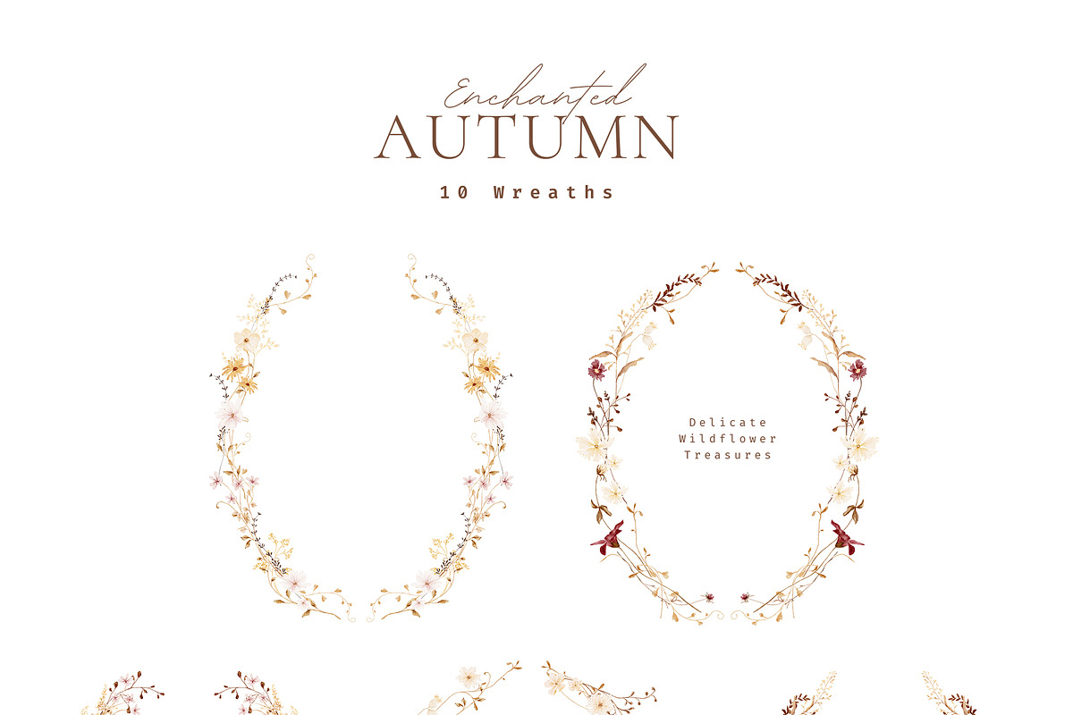 Autumn Watercolor Wildflowers, a Decorative Illustration by Altea Design Studio (Photo 4 of 11)