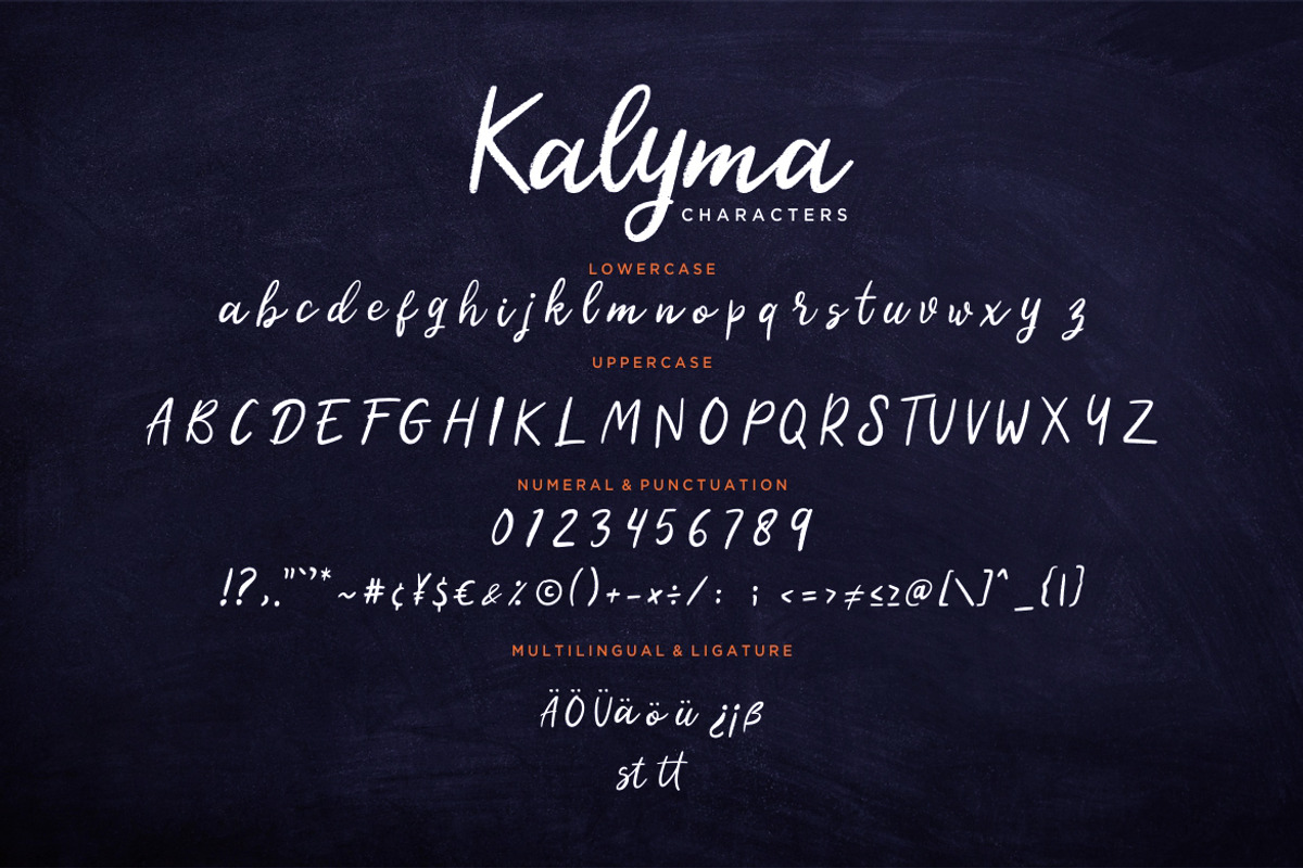 Kalyma Brush Script Business Font preview 7