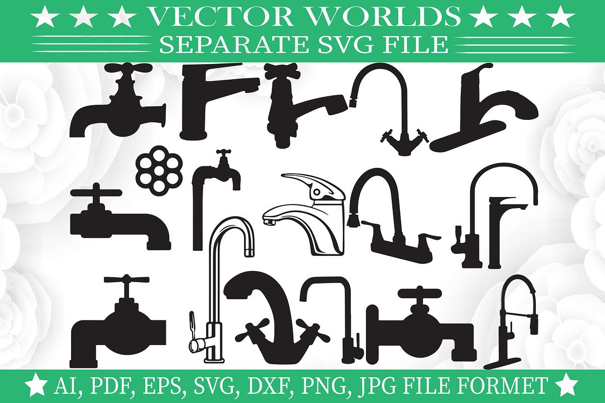 Faucet Svg, Water, Tap Svg, an Object Graphic by VectorWorlds (Photo 1 of 3)