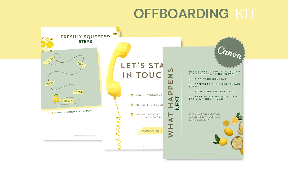 Client Welcome Kit Canva Template preview 3