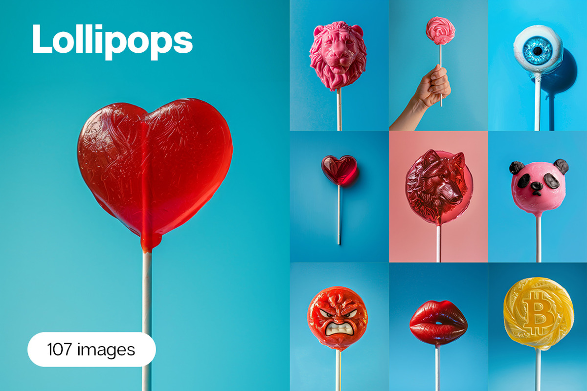 107 Lollipops, a Food & Drink Photo by Handmadefont (Photo 1 of 16)