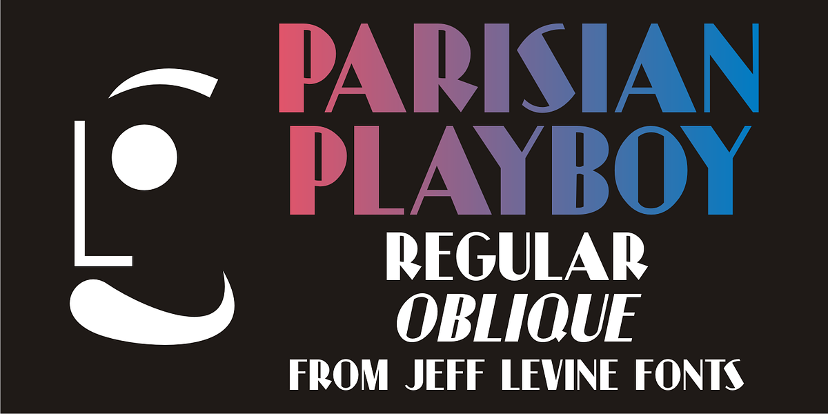 Parisian Playboy JNL, a Font by Jeff Levine Fonts