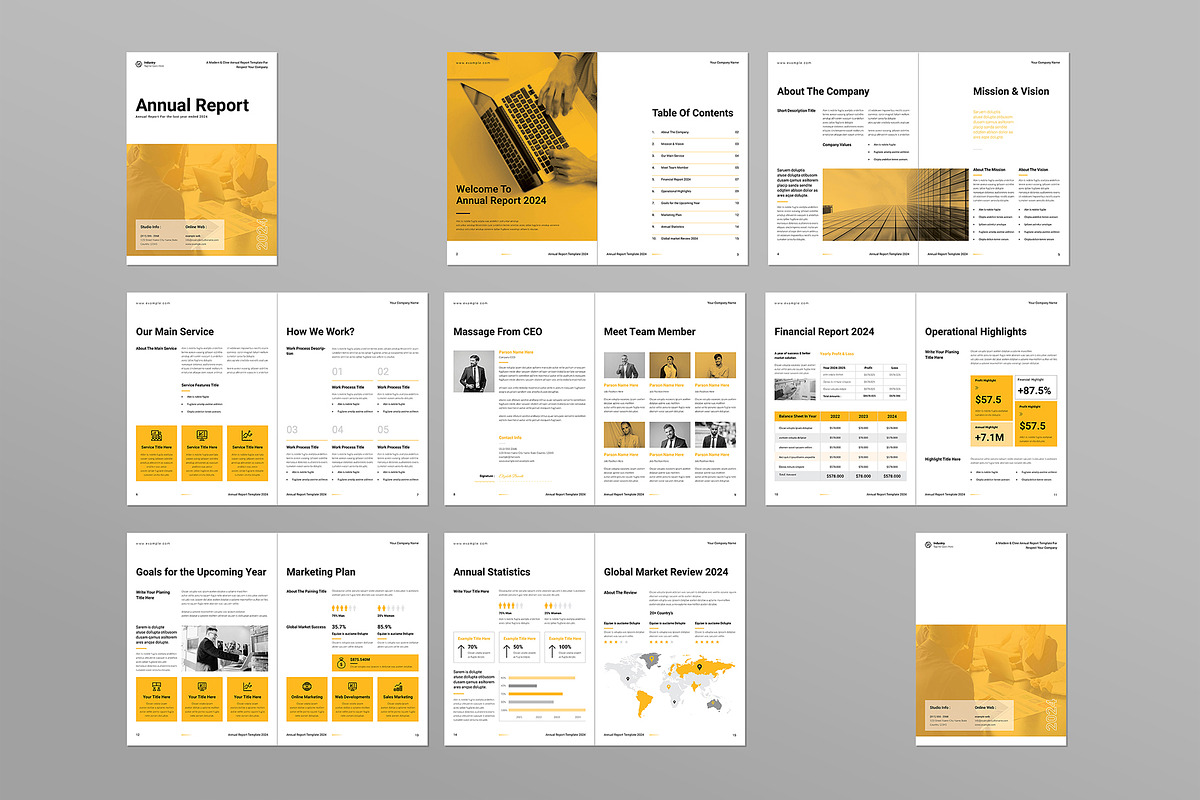 Annual Report Template, a Brochure Template by ElvinPrint (Photo 8 of 8)