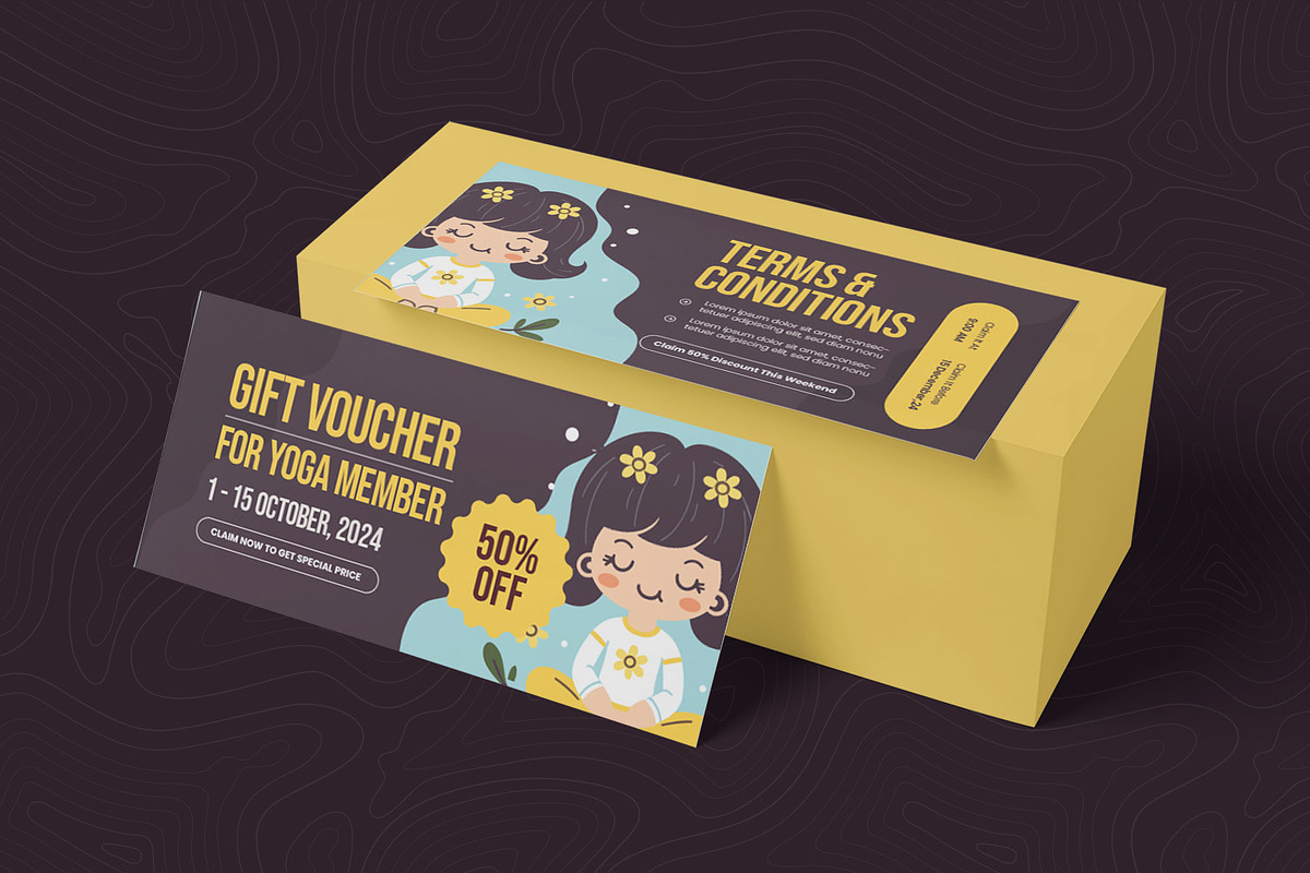 Yoga Girl Gift Voucher, a Print Template by Esensifiksi.studio (Photo 2 of 2)