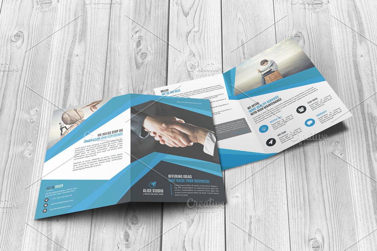 Corporate Bi-Fold Brochure Template, a Brochure Template by Alice_s (Photo 5 of 9)