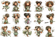 Whimsical Spring Fairy Clipart, an Illustration by OK Design (Thumbnail 3 of 6)