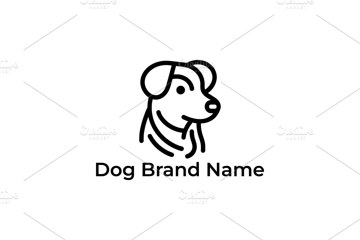 Dog profile outline branding mark, a Branding & Logo Template by Vectorium Studio (Photo 1 of 2)