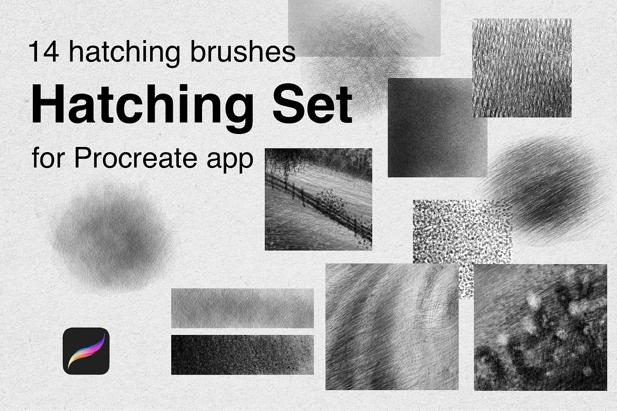 Hatching Brushes for Procreate, a Brush Add-On by Maria Summer (Photo 1 of 7)
