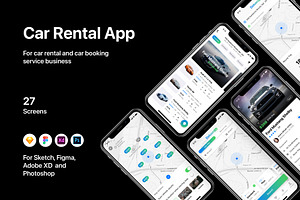 Car Rental App, an UI Kit Template by flr.24