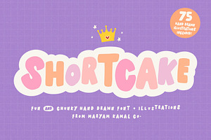 Shortcake Playful Font & Graphics