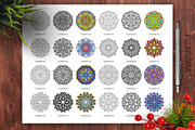 Mandala Vector Ornaments Bundle, a Decorative Illustration by pixaroma (Thumbnail 28 of 43)