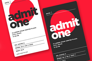 Event Ticket Admit Card Design, a Card Template by Orange Graphics