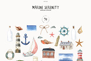 MARINE SERENITY watercolor + fonts, an Education Illustration by LiChu Art (Thumbnail 6 of 11)