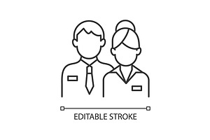Company staff linear icon, an Outline Icon by IMG Visuals