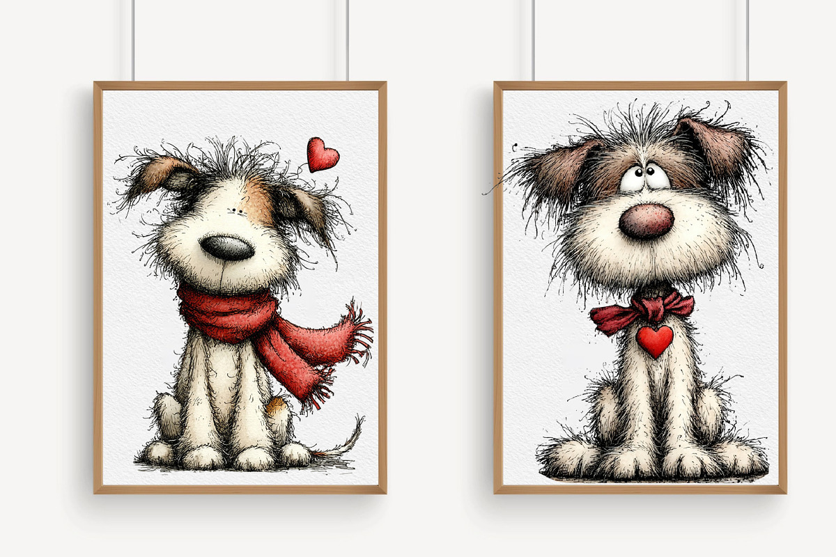 Whimsical Dogs Valentine's Day Clipa, an Illustration by Libby Wishes (Photo 6 of 6)